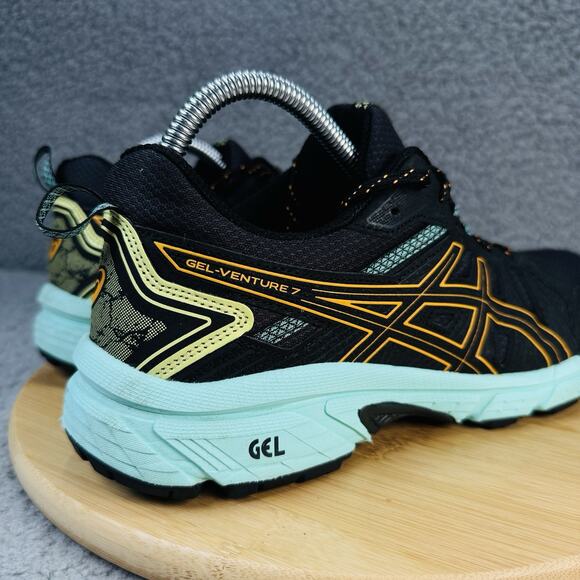 ASICS Gel Womens Trail Running Sneakers Black Blue Yellow Size 11 - Picture 5 of 16